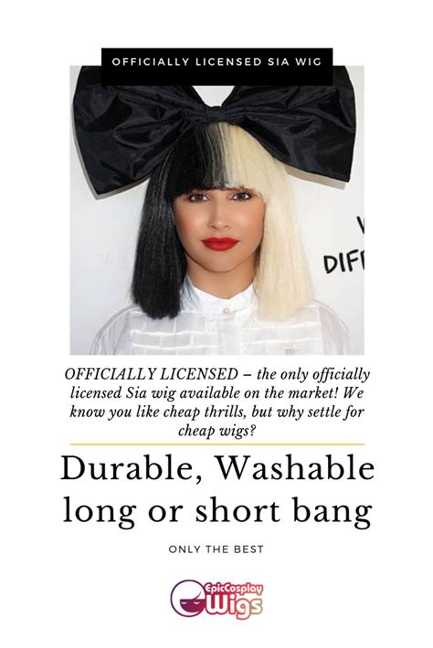 Official Sia Cosplay and Costume Wig (Includes Black Bow-Tie) in 2021 | Costume wigs, Wigs, Sia wig