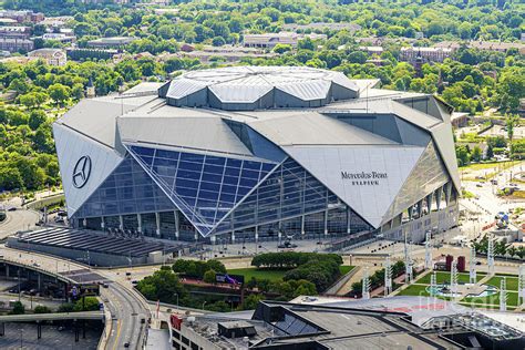 Mercedes Benz Stadium Aerial View - Atlanta GA Photograph by The ...