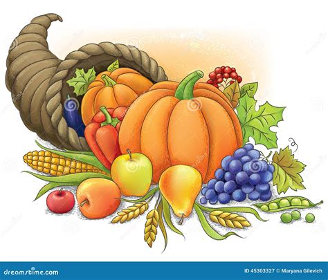 Cornucopia Fruit Clipart For Kids