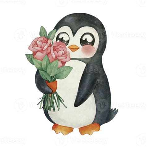 AI generated Cute Penguin Valentine Day 36555193 PNG