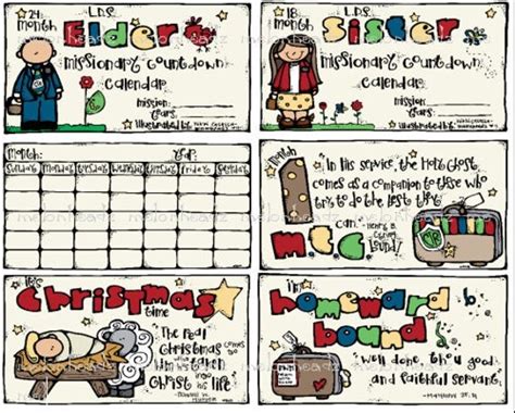 LDS Missionary Countdown Calendar by melonheadzdoodles on Etsy