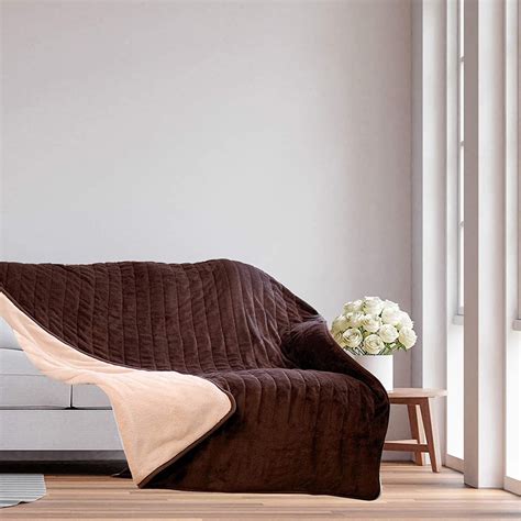 Homefront Brown Reversible Electric Throw | Wilko