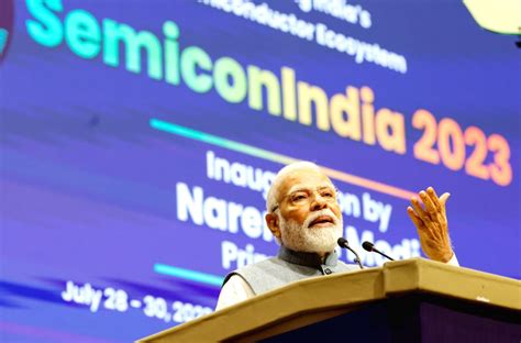 Prime Minister Narendra Modi addresses the Semicon India Conference 2023