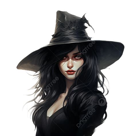Witch Black Hat With Transparent Background, Witch Black, Transparent Background, Halloween PNG ...