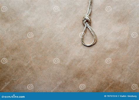 Concept Hangman S Knot on Kraft Paper Background Stock Photo - Image of asphyxiation, halter ...