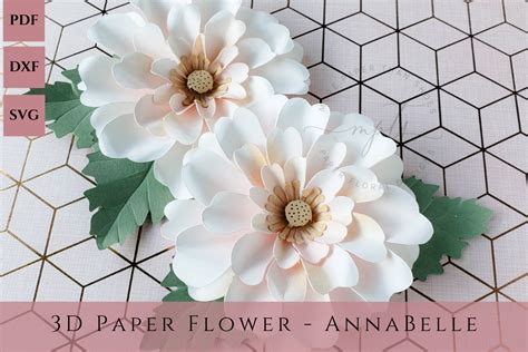 The AnnaBelle Flower - 3D Paper Flower Graphic by More Paper Than Shoes ...