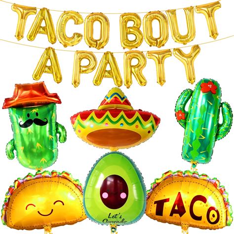 Buy KatchOnTaco Bout A Party Decorations - Big Set of 22 | Taco ...