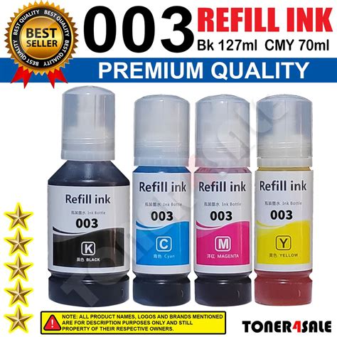 Refill Ink 003 For Epson L3110 L3210 L1110 L1210 L1250 L3116 L3216 ...