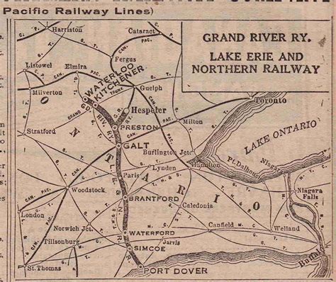 the Lake Erie & Northern Railway System Map