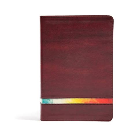 NIV Rainbow Study Bible, Maroon Leathertouch, Indexed (Hardcover) - Walmart.com - Walmart.com