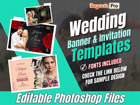 Editable Wedding Tarpaulin Templates, Premium Psd Files, Wedding Banner PSD Instant Download - Etsy