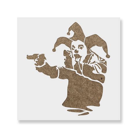 Gun Clown Banksy Stencils - Stencil Revolution