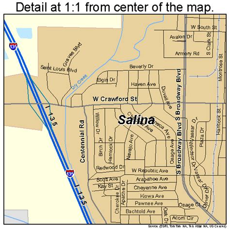 Salina Kansas Street Map 2062700