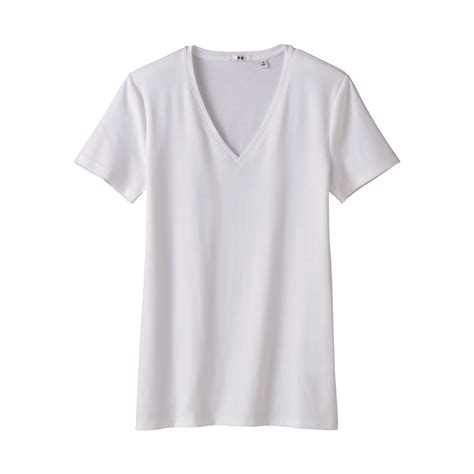 White Uniqlo T Shirt Neck Shirt Uniqlo Sleeve Cotton Premium Short ...