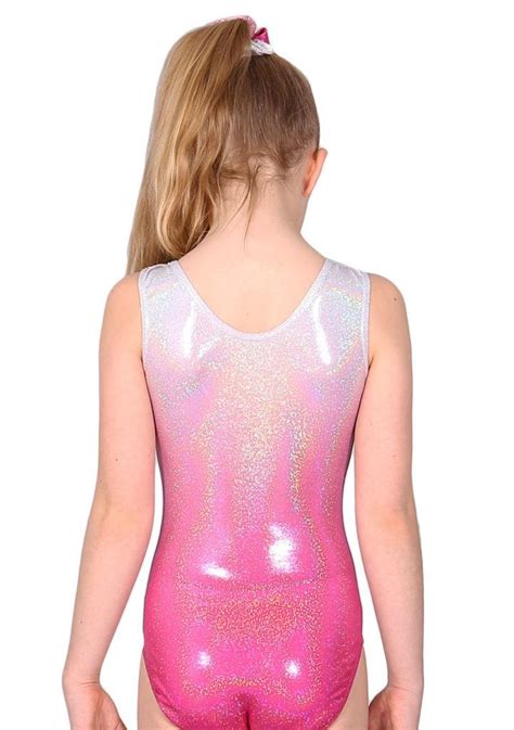 AURORA - SPO05: -Girls/Ladies Ombre white to pink gymnastics leotards ...