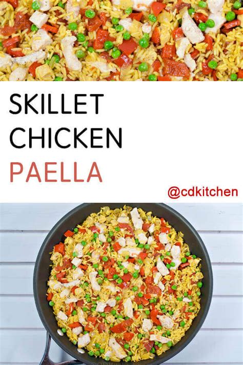 Skillet Chicken Paella Recipe | CDKitchen.com