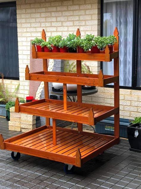 Garden tool trolley, plant stand and pot... | Bunnings Workshop community