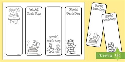 Printable World Book Day Bookmarks - World Book Day - Twinkl