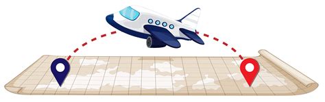 Plane flying to the destination 433689 Vector Art at Vecteezy