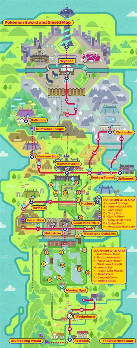 Pokémon Sword and Shield map and locations guide | The West News