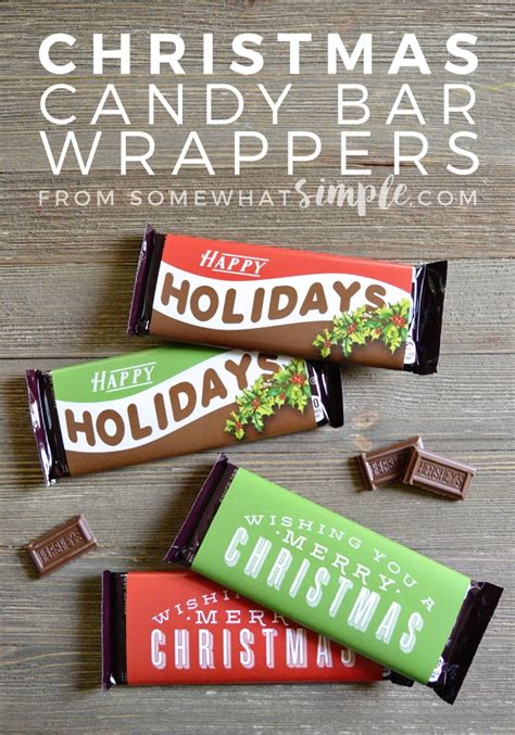 Christmas Candy Bar Wrappers Printable - Somewhat Simple