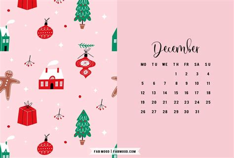 10+ Christmas Calendar Wallpapers : December Calendar Pink Wallpaper 1 ...