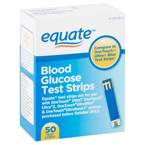 Equate Blood Glucose Test Strips, 50 count - Walmart.com - Walmart.com