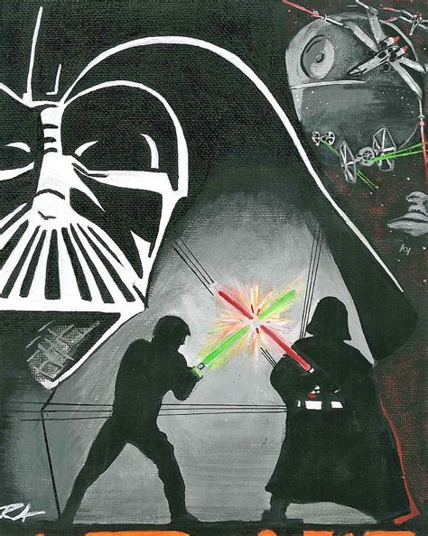 Star Wars Luke vs Vader Painting by Ryan Alsup