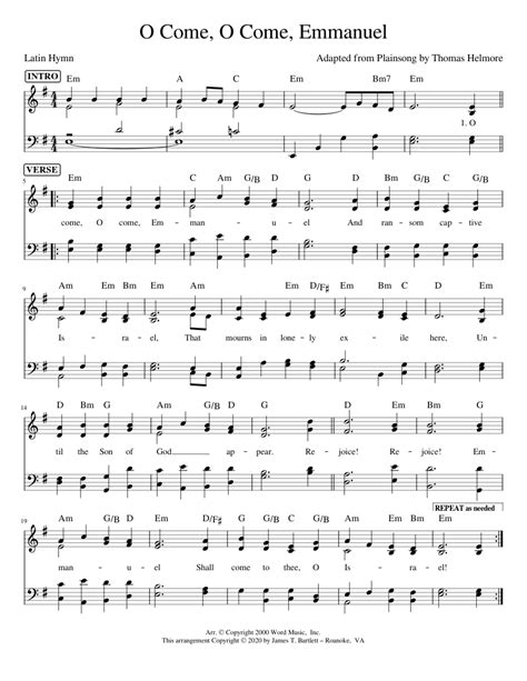 O Come, O Come, Emmanuel Sheet music for Piano (Solo) | Musescore.com