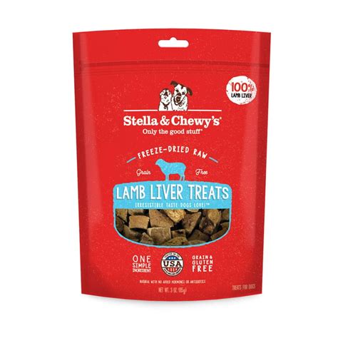 Stella & Chewy's Lamb Liver Freeze-Dried Raw Dog Treats, 3-oz bag ...