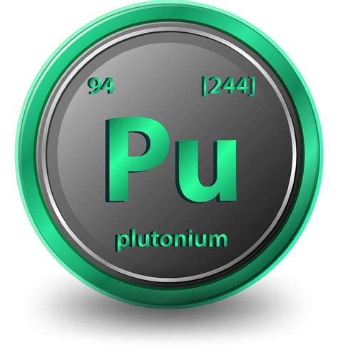 Plutonium chemical element. Chemical symbol with atomic number and atomic mass. 1929315 Vector ...