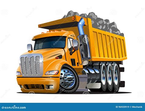 Vector Cartoon Dump Truck | CartoonDealer.com #96920919