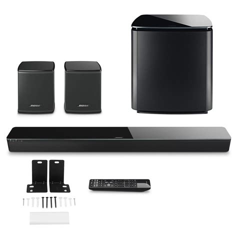 Bose SoundTouch 300 Soundbar w/ WB300 Wall Bracket & Wireless Acoustimass 300 Bass Module ...