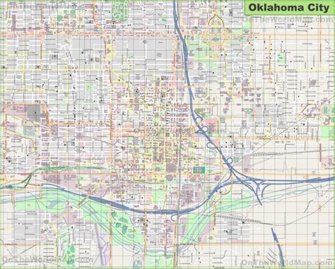 Large detailed map of Oklahoma City - Ontheworldmap.com