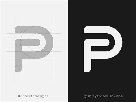 P Monogram | Logo for Pooja Kushwaha by Shreyansh Kushwaha on Dribbble