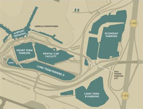 Nashville Airport Parking Map