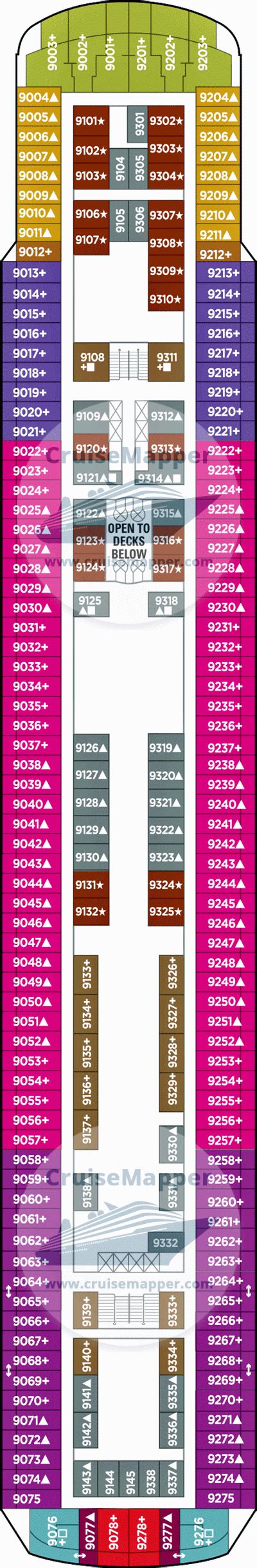 Norwegian Sun deck 9 plan | CruiseMapper