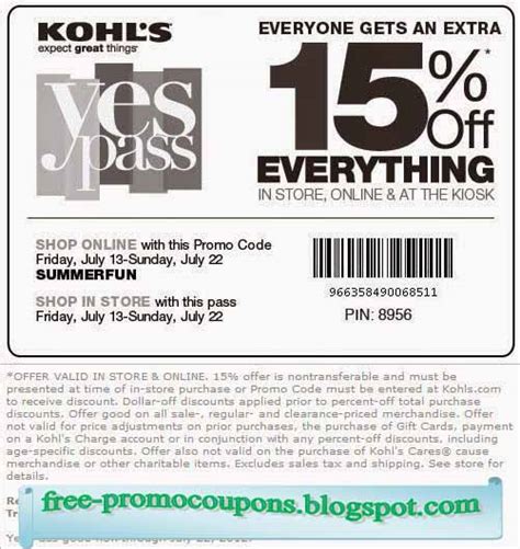 Printable Coupons 2021: Kohls Coupons