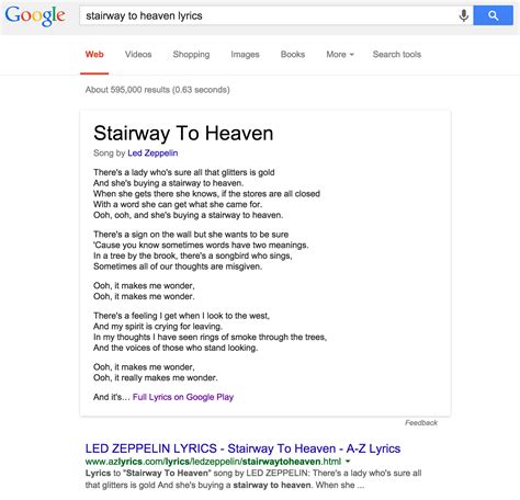 Official: Google Provides Song Lyrics In Search Results ...