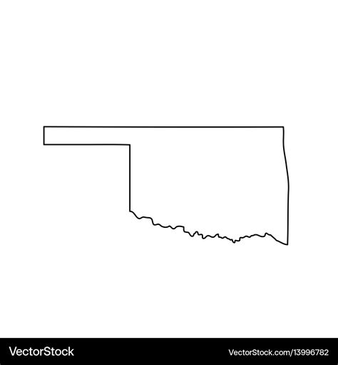 Map of the us state of oklahoma Royalty Free Vector Image