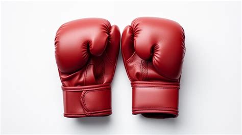 Premium AI Image | Red Boxing gloves on white background