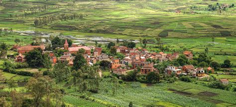 houses, Fields, From, Above, Village, Madagascar, Nature Wallpapers HD ...