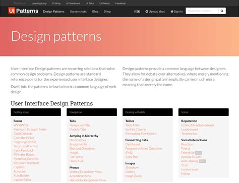 UI patterns: design solutions to common problems - Justinmind