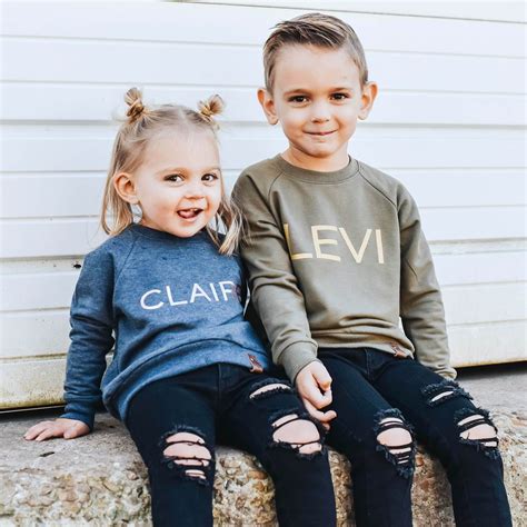 Adorable Custom Name Sweaters for Siblings