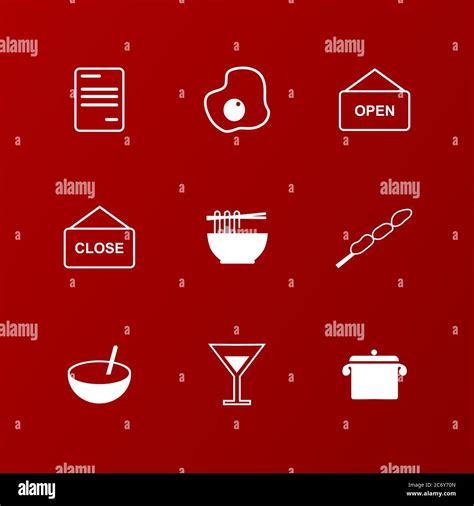 food icon set collection vector Stock Vector Image & Art - Alamy