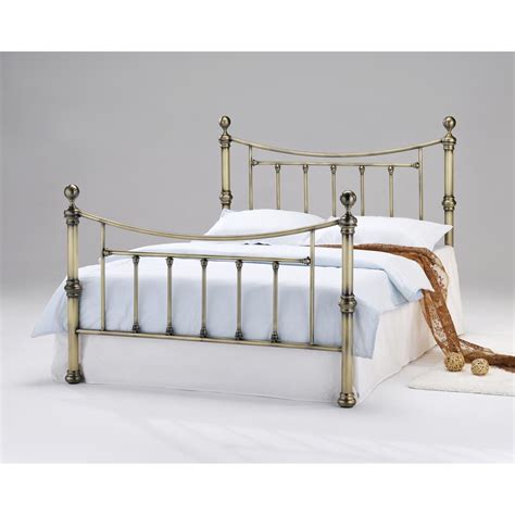 Charlotte Antique Brass Double Bed - Belvic Furniture