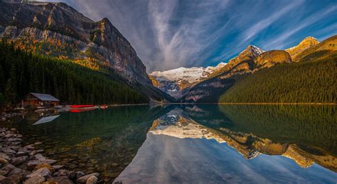 lake louise sunrise panorama - Another in my series of Lake Louise panoramas. Again I had to ...