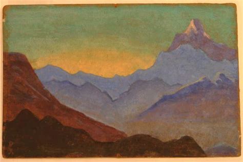 Sunrise in Himalayas, 1935 - Nicholas Roerich - WikiArt.org