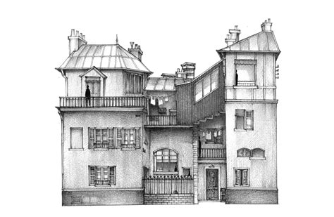 Photo - Google Photos Jacques Tati, Section Drawing, Architecture Drawings, Visual Communication ...