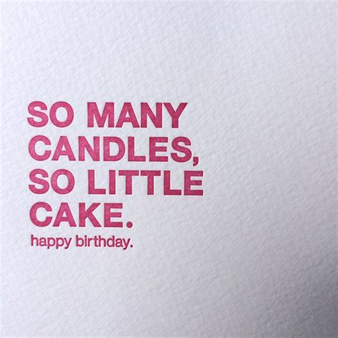 Candles Birthday Letterpress Card | Birthday quotes funny, Birthday card sayings, Funny happy ...